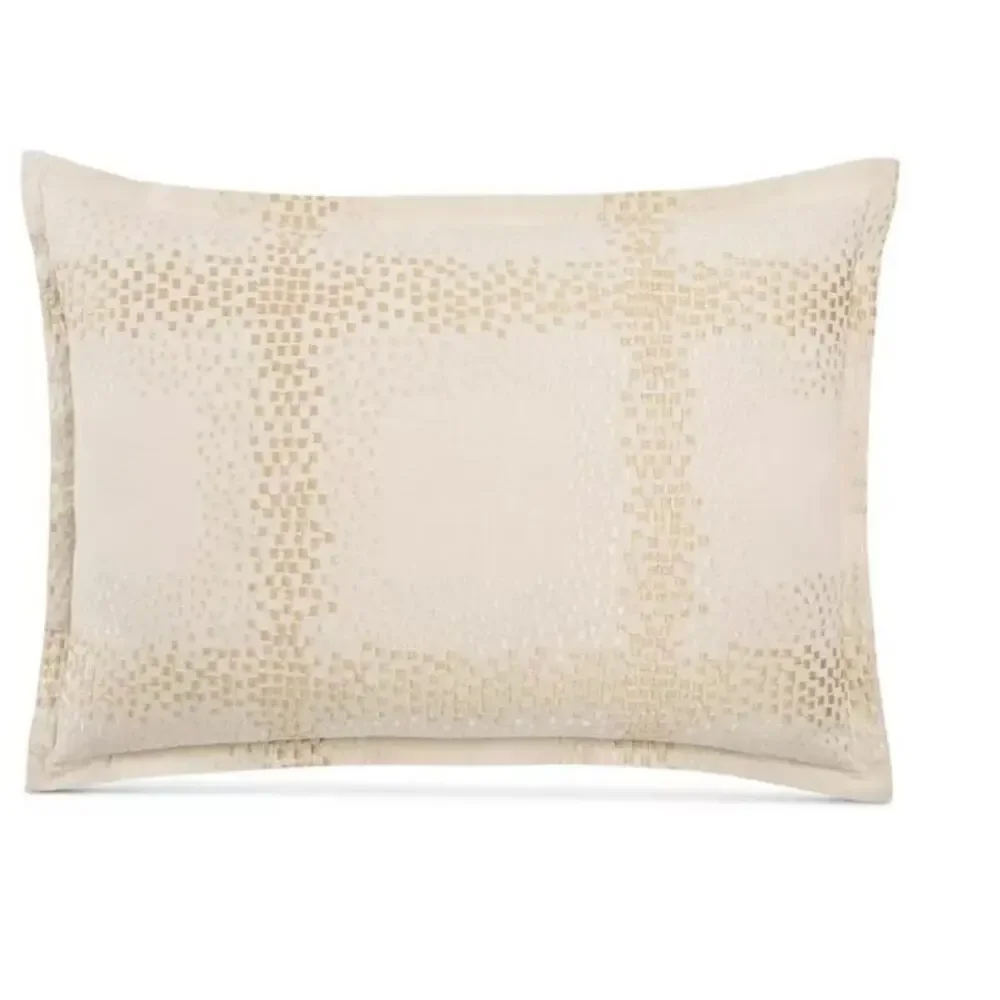 Hotel Collection Mosaic Grid Embroidered 100% Cotton Pillow Sham Standard X2